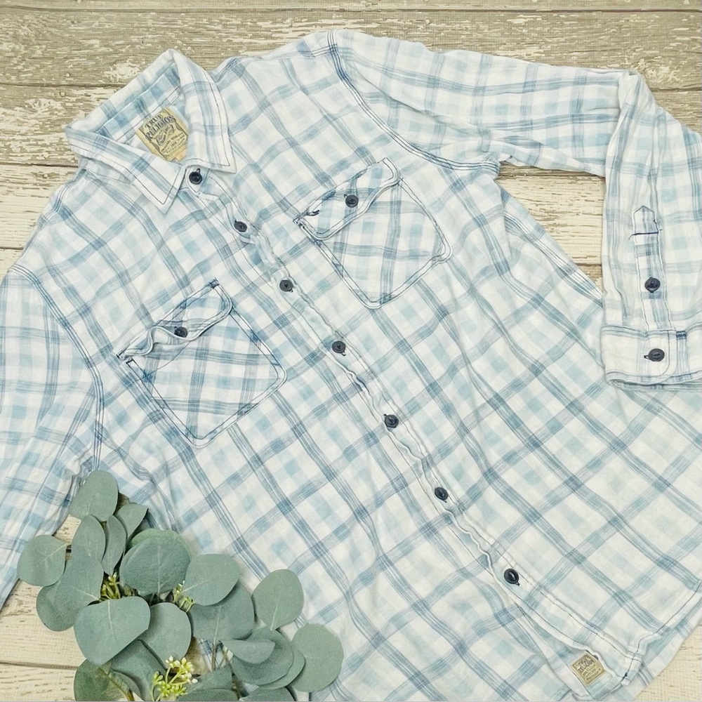 True Religion Plaid Button Up Long Sleeve Shirt